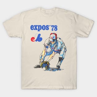 1978 Montreal Expos  ---- Vintage Faded Baseball Design T-Shirt